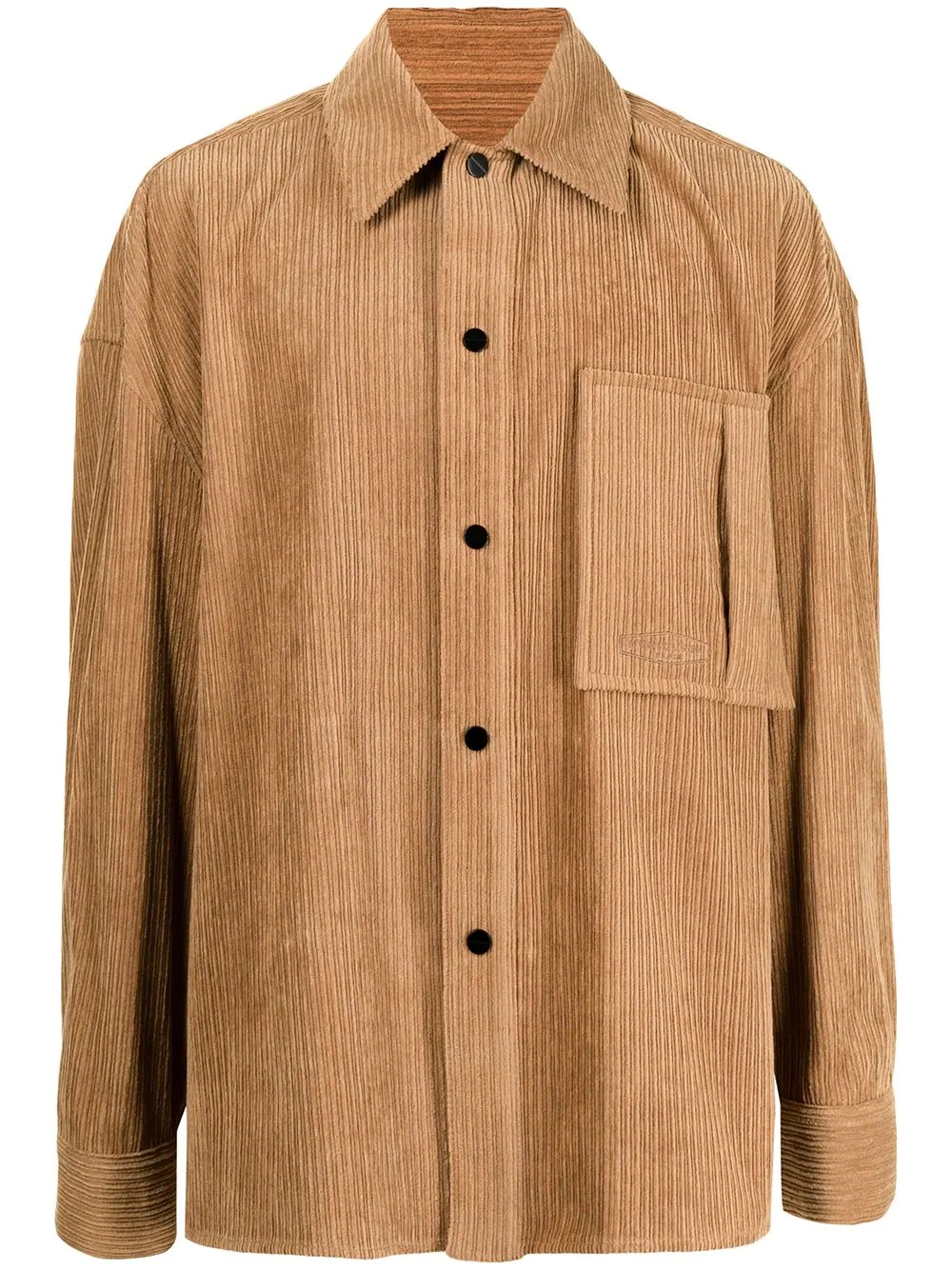 corduroy chest-pocket shirt - 1