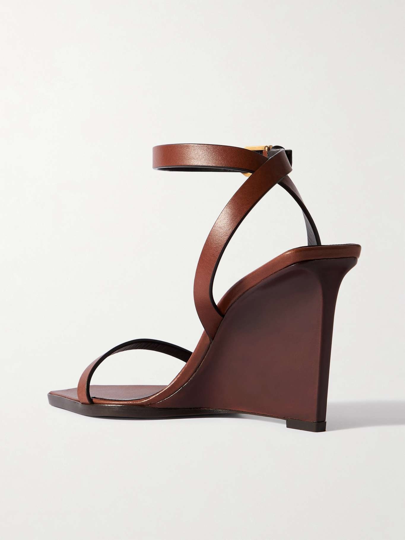 May leather wedge sandals Brown - 3
