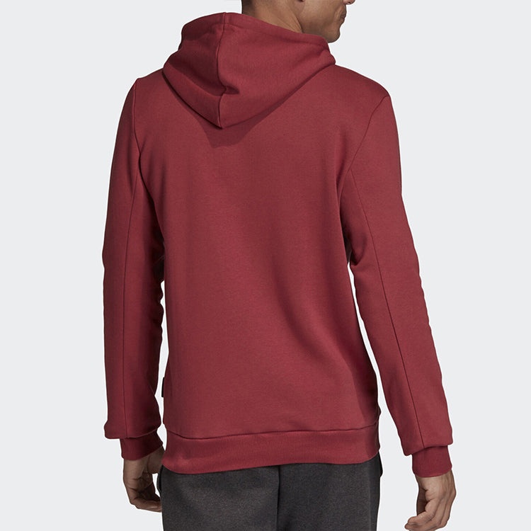 Men's adidas Hooded Pullover Long Sleeves Red FT8414 - 4