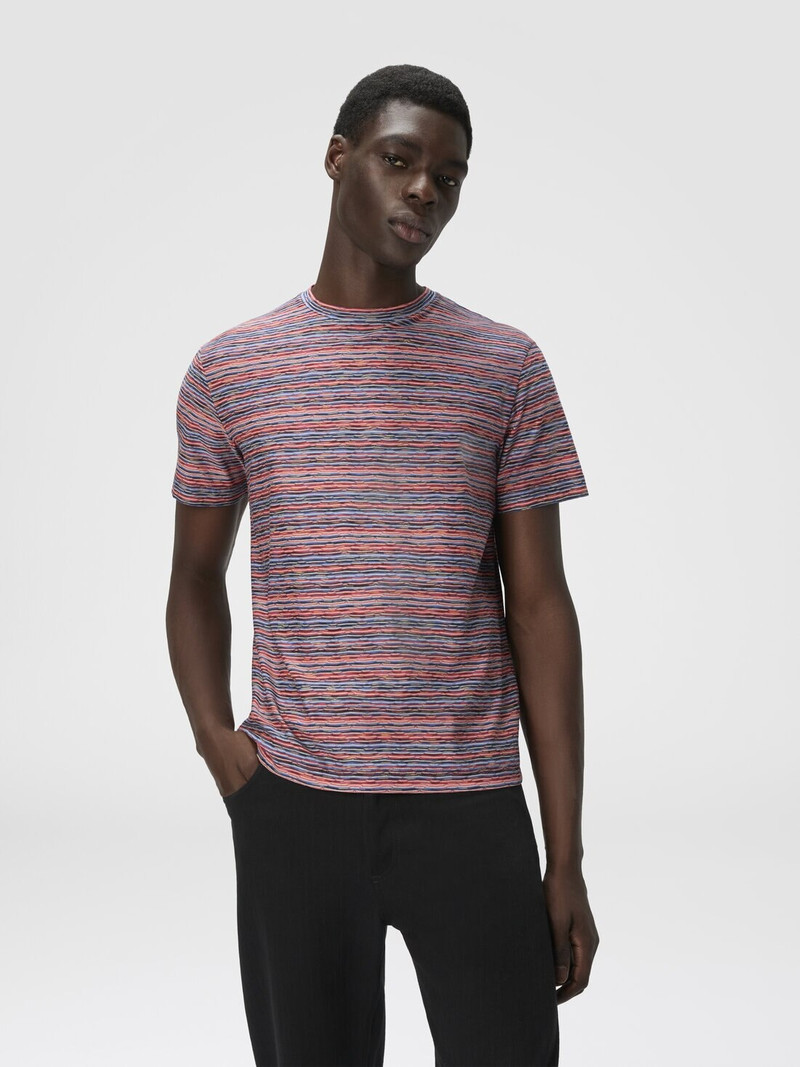 T-Shirt with Flame and Zigzag Pattern 4
