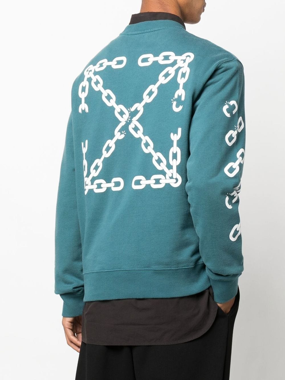 Chain Arrows print crew neck sweatshirt - 2