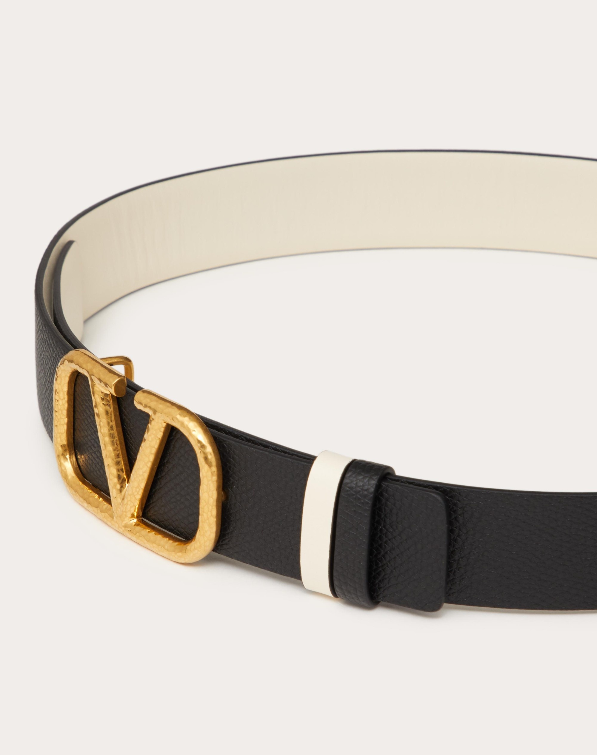 REVERSIBLE VLOGO SIGNATURE BELT IN GRAINY CALFSKIN 30MM - 4