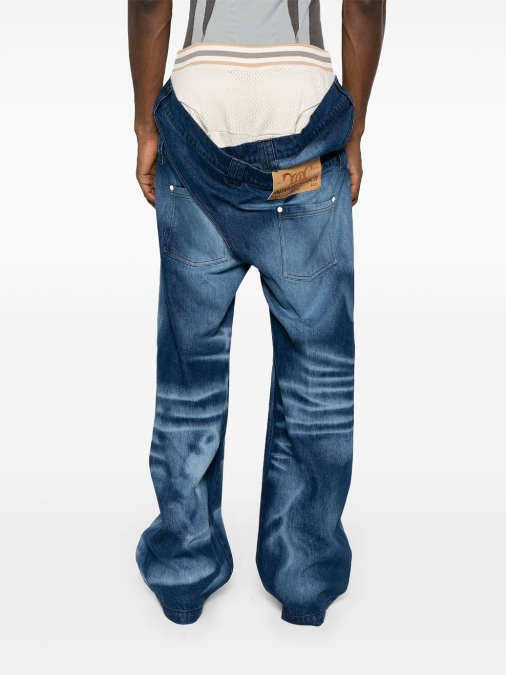 Del Corss acid-wash straight-leg jeans - 4