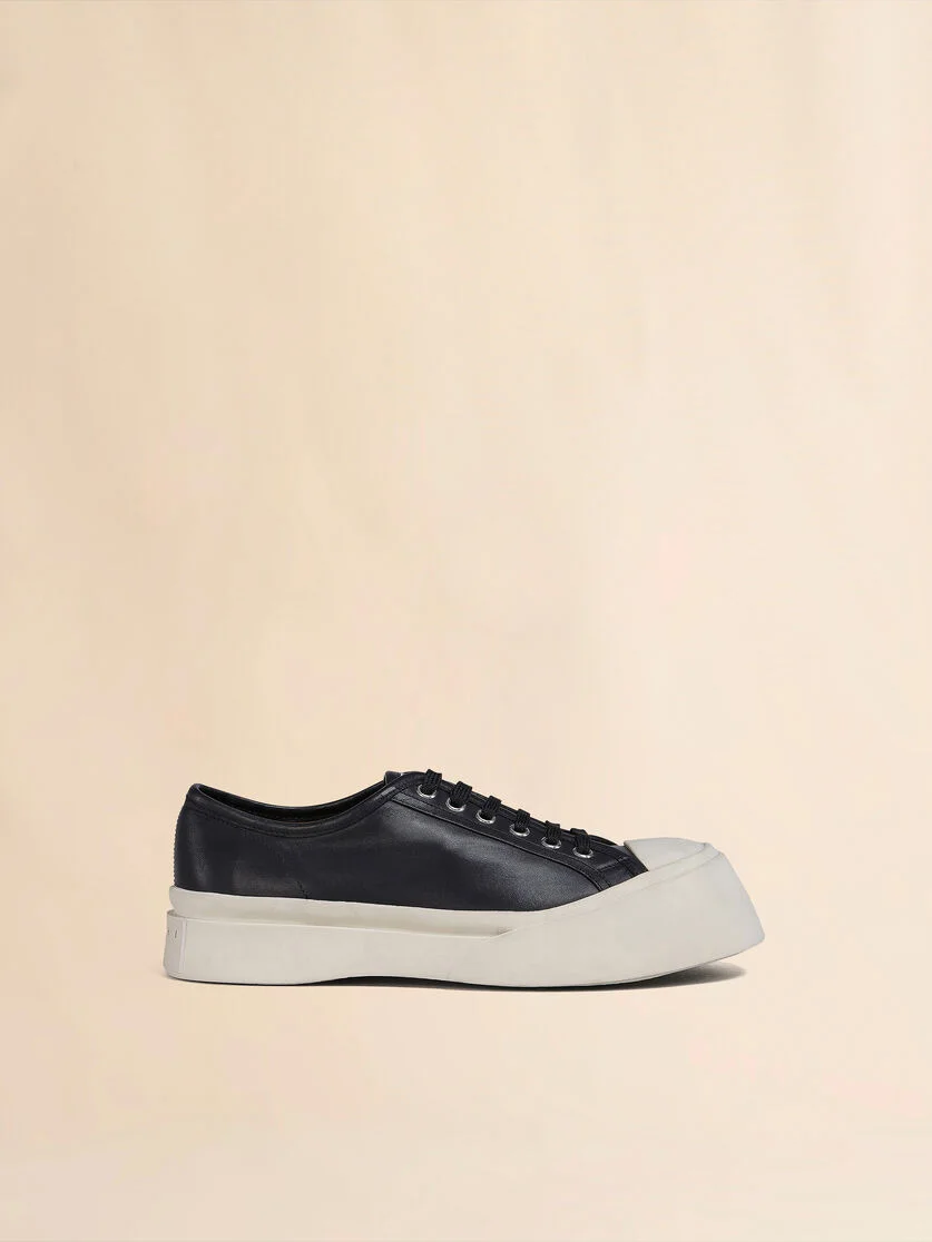 BLACK NAPPA LEATHER PABLO SNEAKER - 1