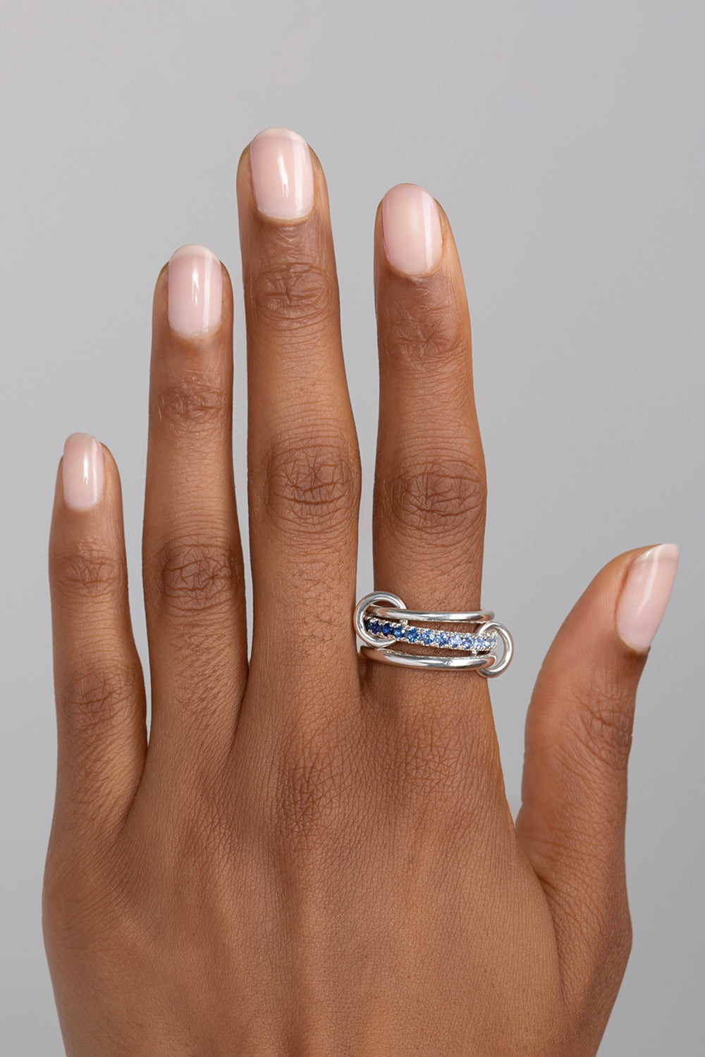 Blue Sapphire Petunia Ring - 2