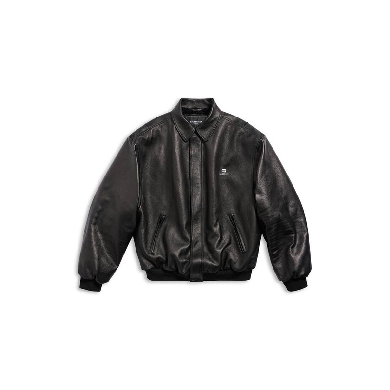 Sporty B Shearling Jacket in Black 1