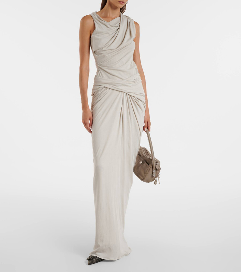 entire studios Draped cotton-blend jersey maxi skirt outlook
