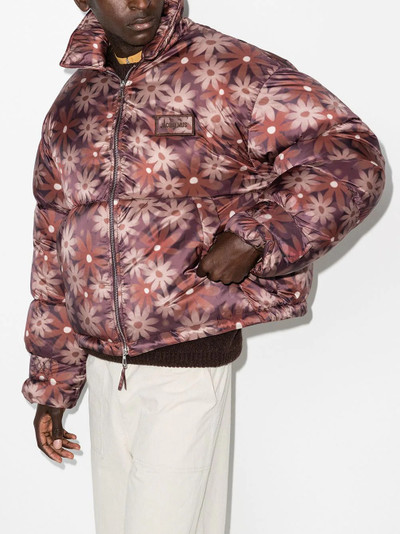 JACQUEMUS floral print padded jacket outlook