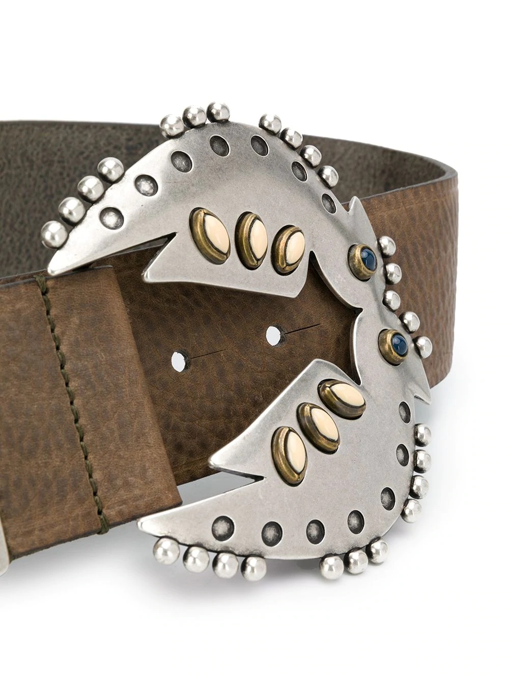 Abigail embellished leather belt - 2