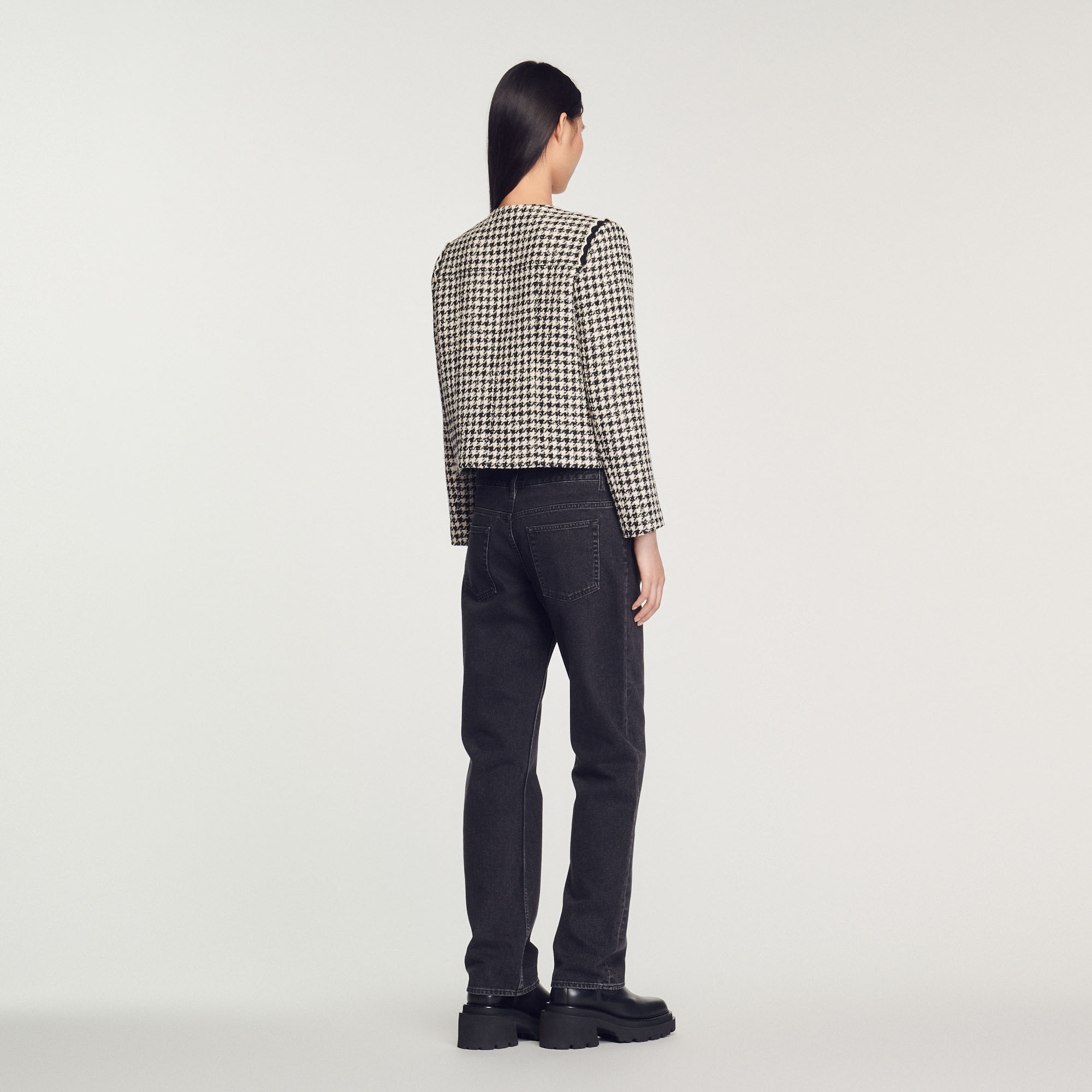 Houndstooth tweed jacket - 6