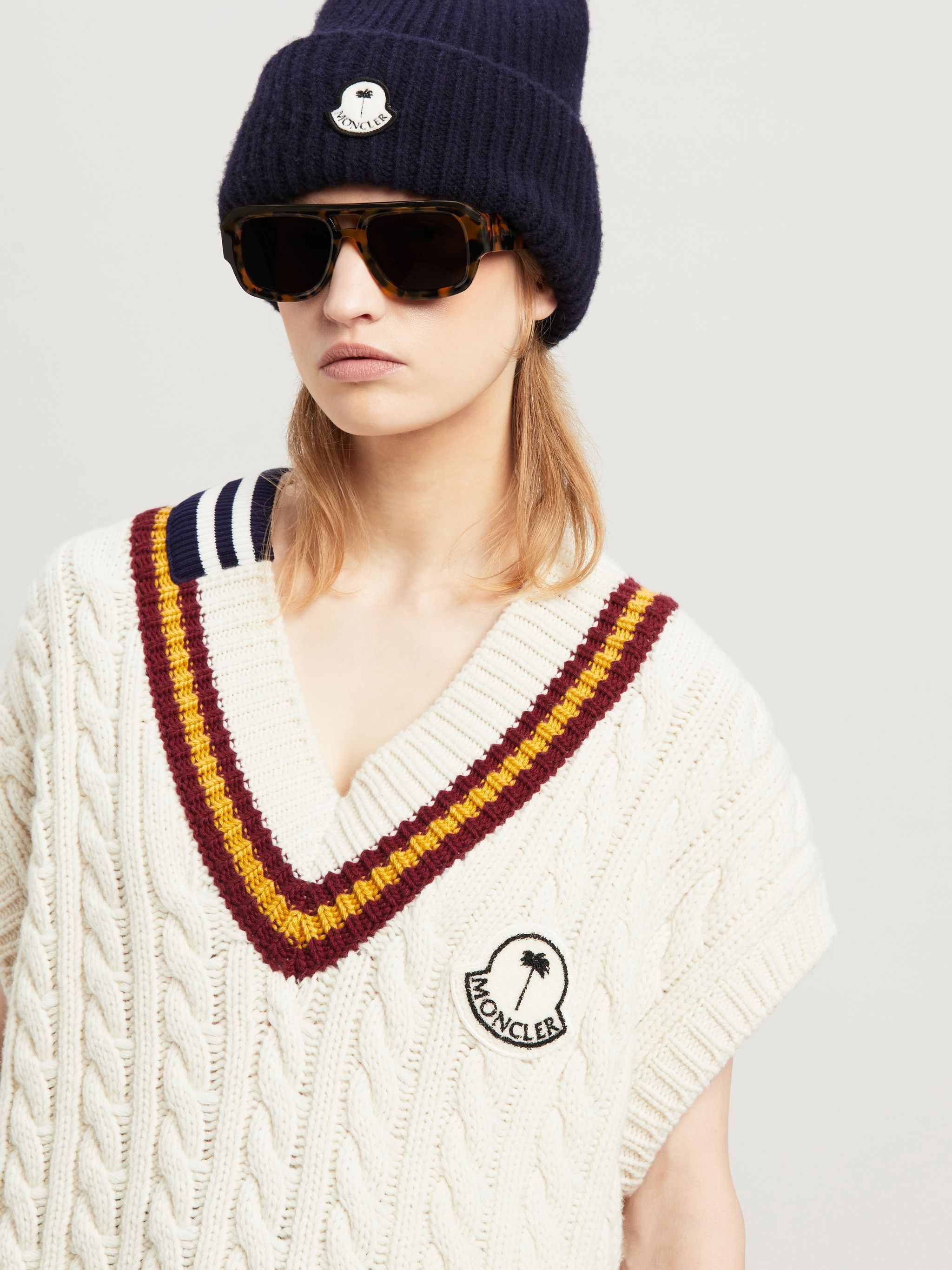 Knitted Cardigan Moncler Palm Angels Cardigan Palm Angels Zipped