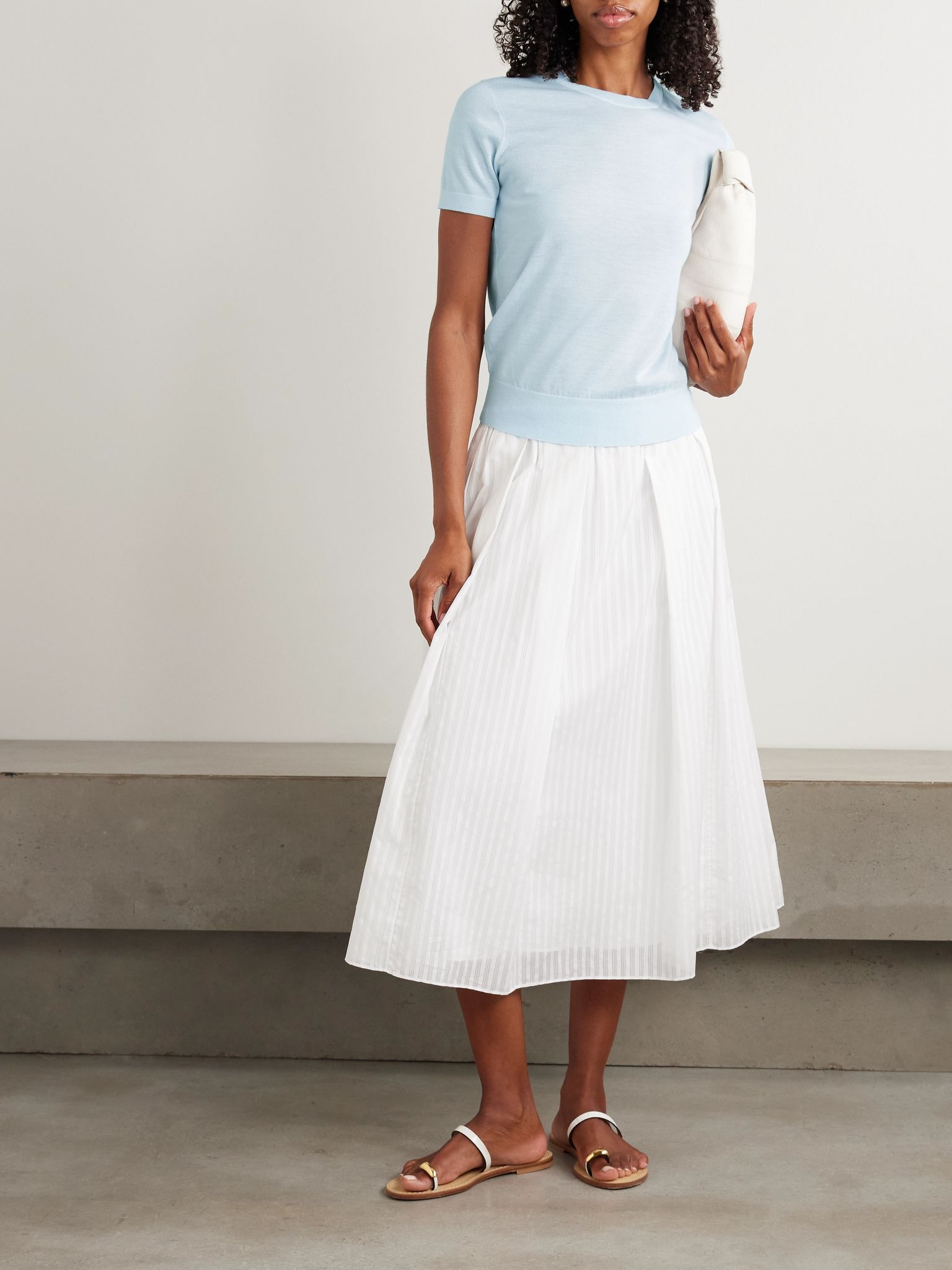 Merino wool T-shirt Light blue - 2