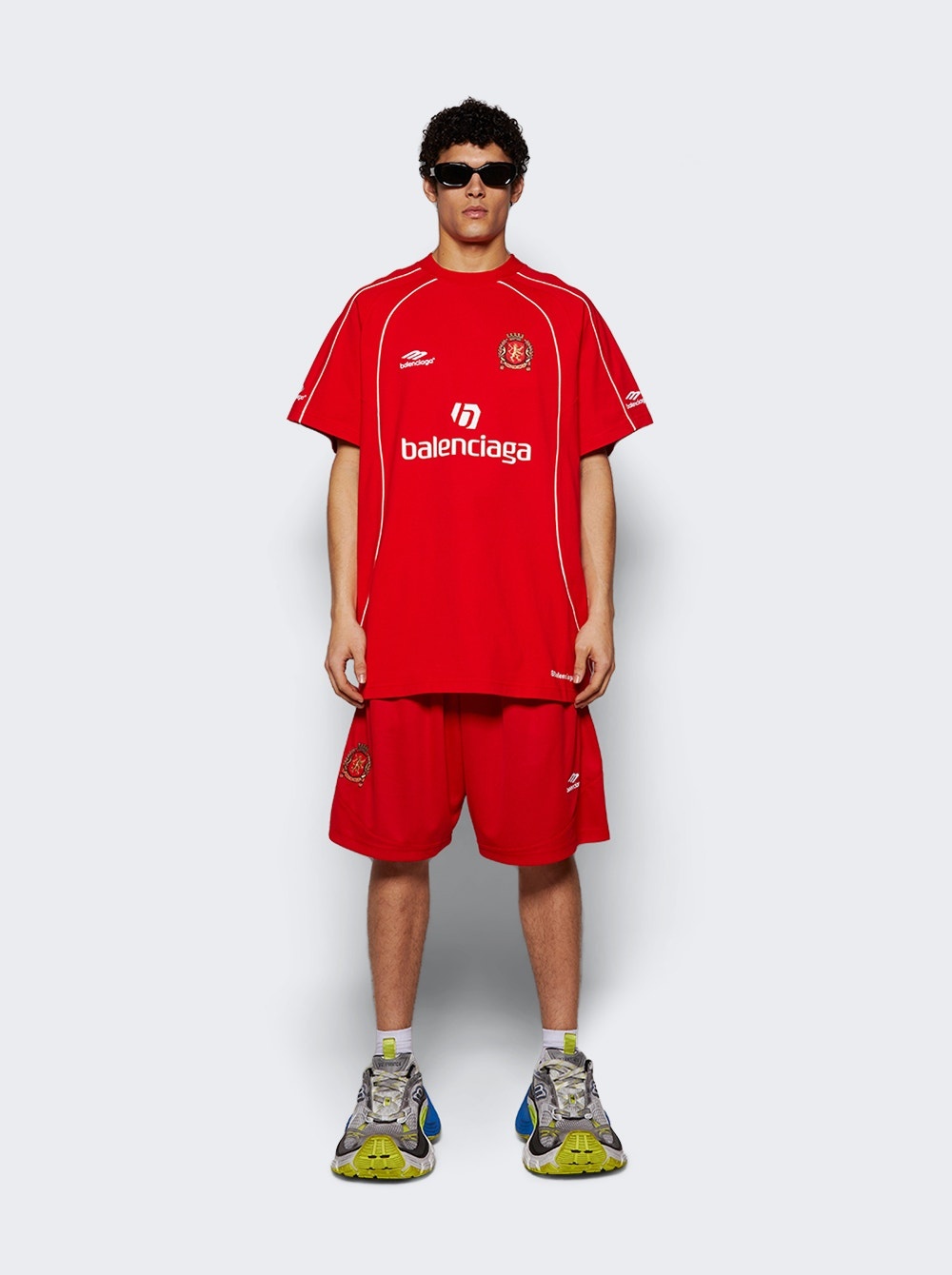 Baggy Sweatpants Sporty Red White - 2