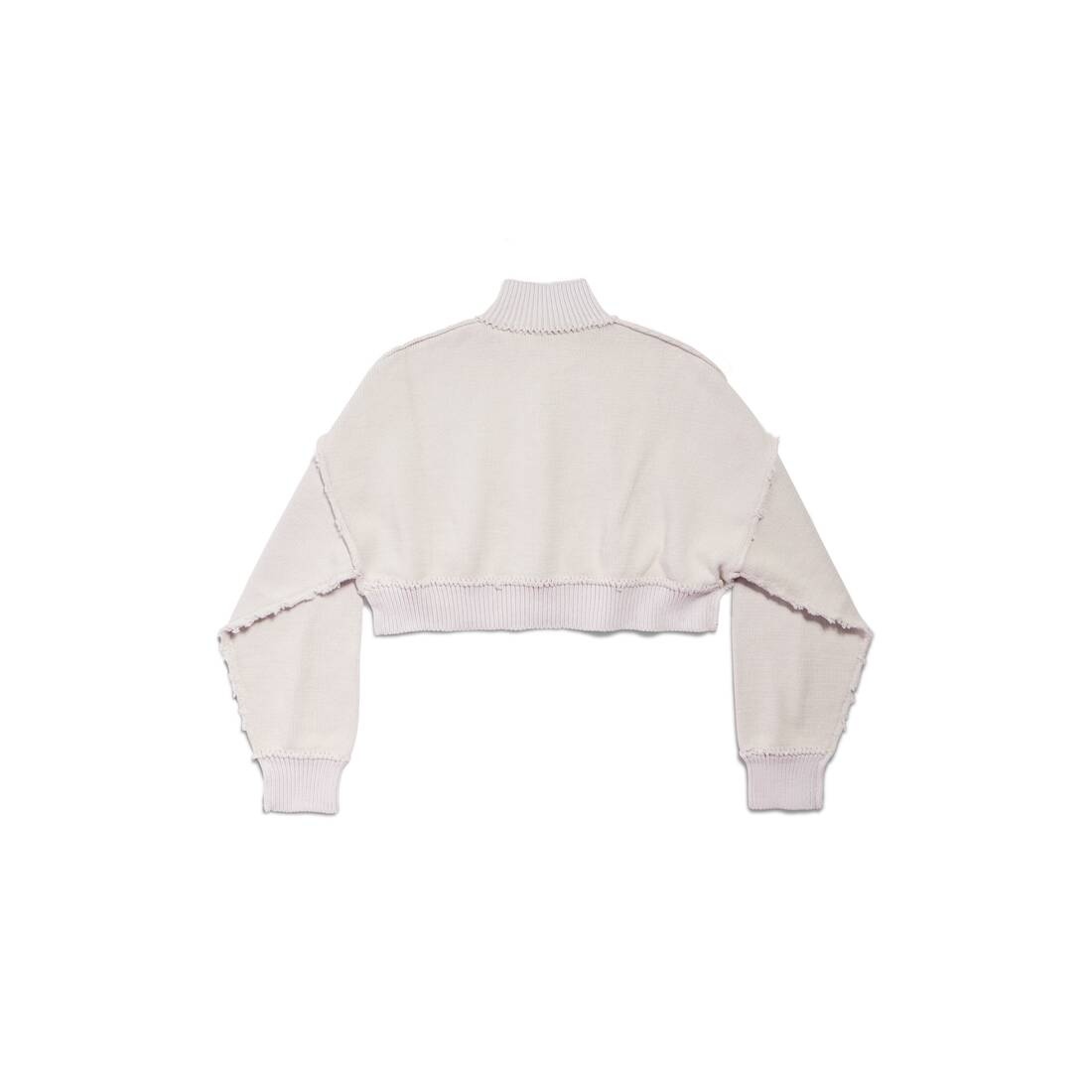 Women's Large Cropped Sweater in Off White - 2