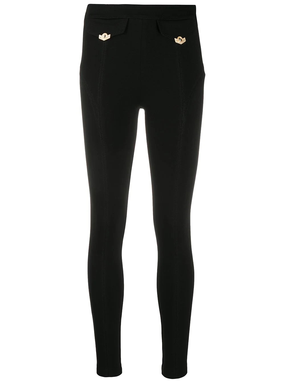 high-waisted skinny trousers - 1