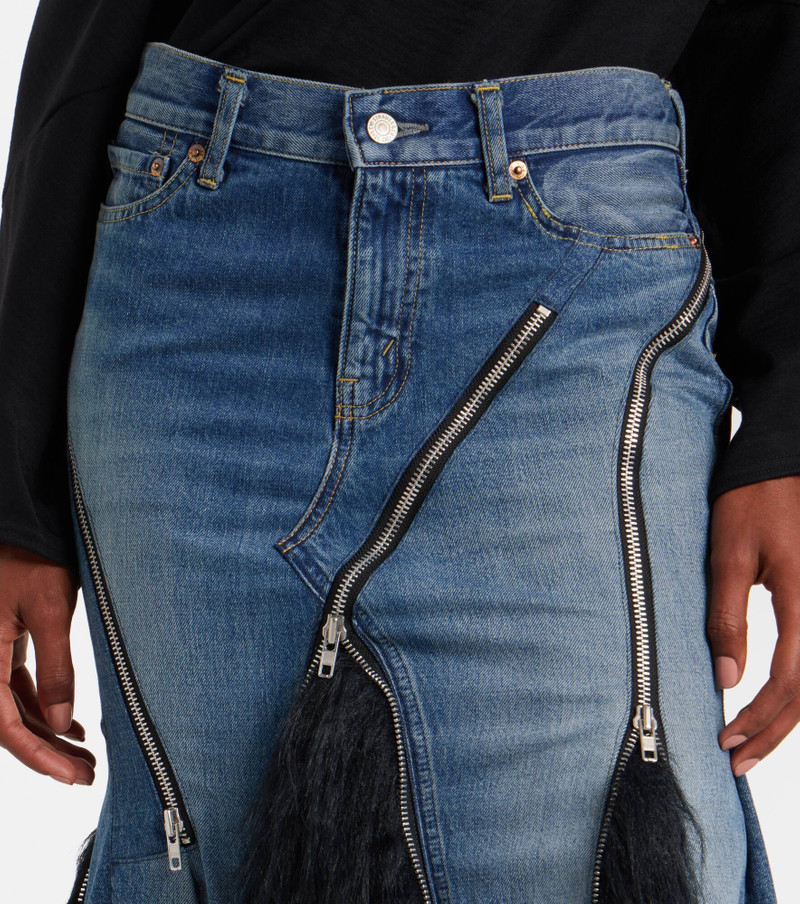 Low-rise denim maxi skirt 4