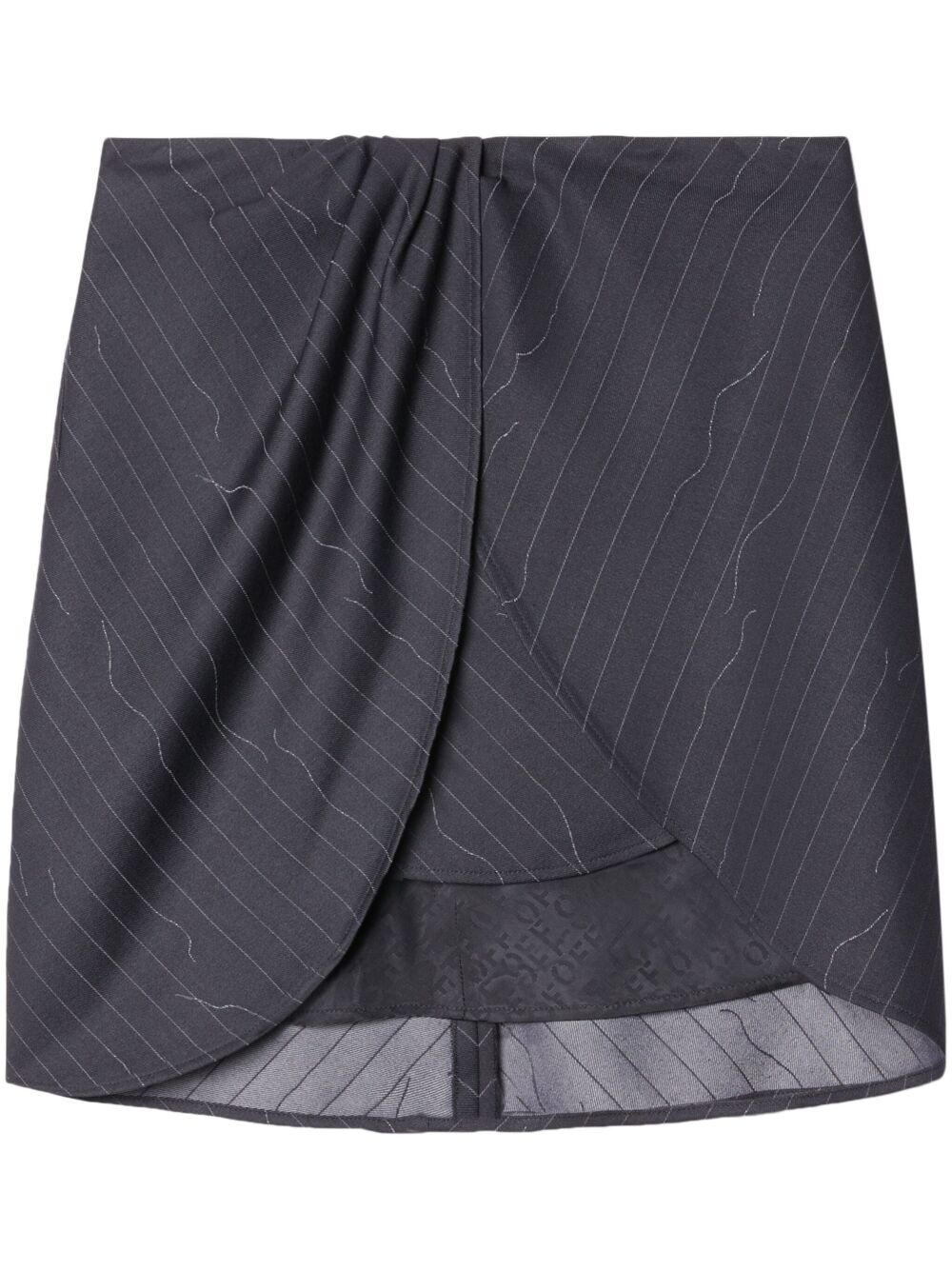 Twist pinstripe miniskirt - 1
