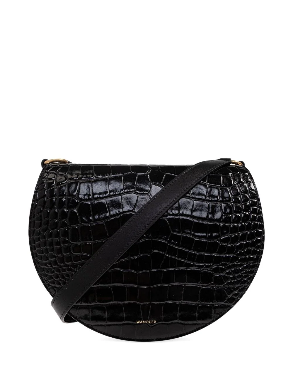 Kate crocodile-embossed shoulder bag - 1