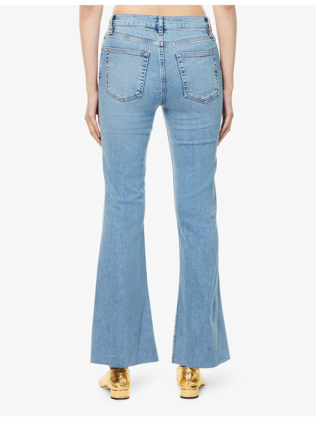 Icon flared-leg cotton-blend denim jeans - 4