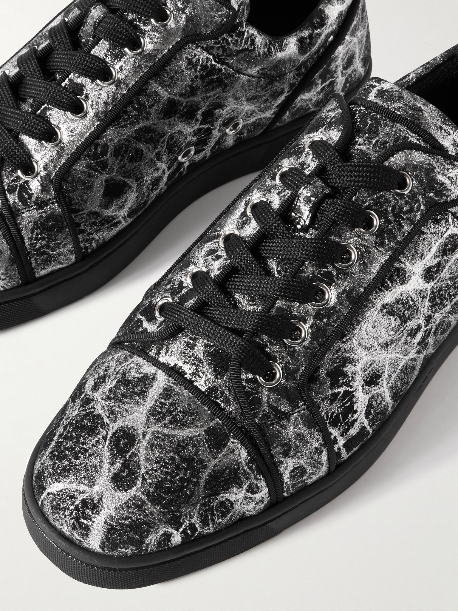 Louis Junior Orlato Metallic Printed Suede Sneakers Multi - 5