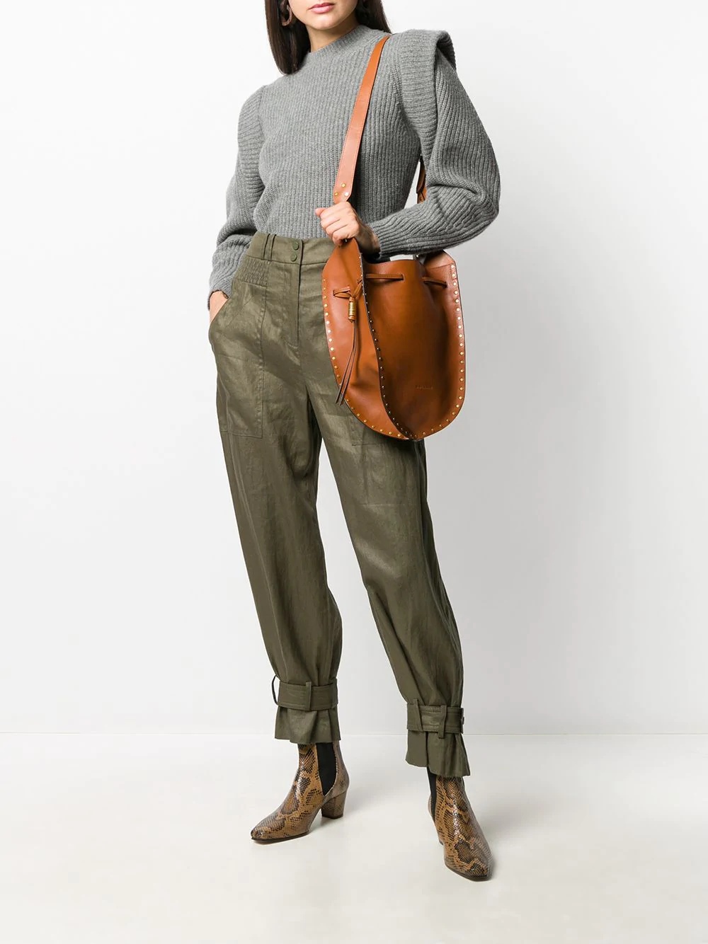 Lucky tapered linen trousers - 2