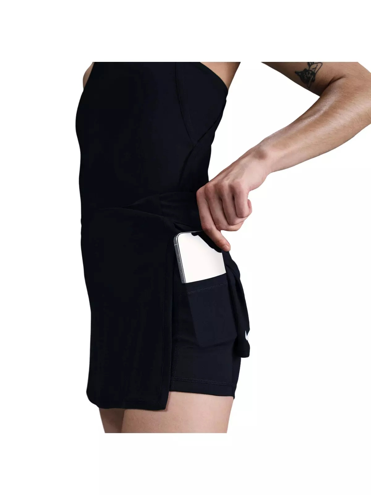 Women's Dri-FIT Victory Mid-Rise Straight Tennis Skirt -Black - 7