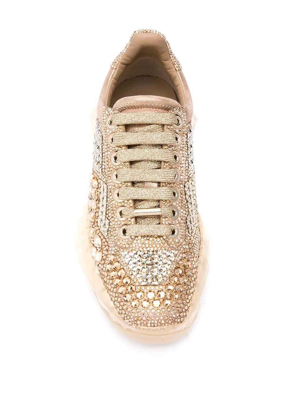 Diamond crystal-embellished sneakers - 4