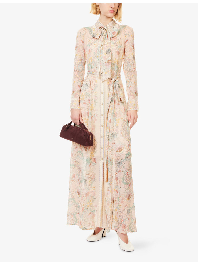 Zimmermann Pussybow Shirt Woven Midi Dress outlook