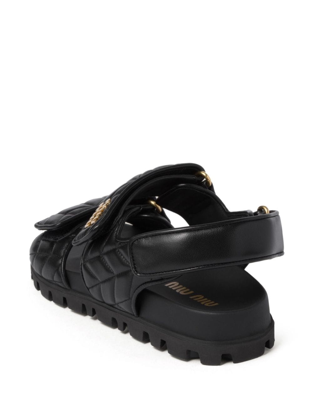 matelassÃ© leather sandals - 3