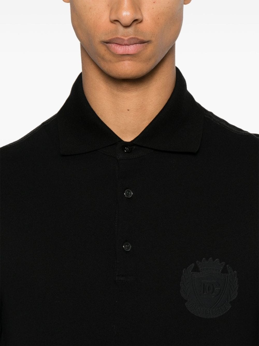 logo-embroidered cotton polo shirt - 5