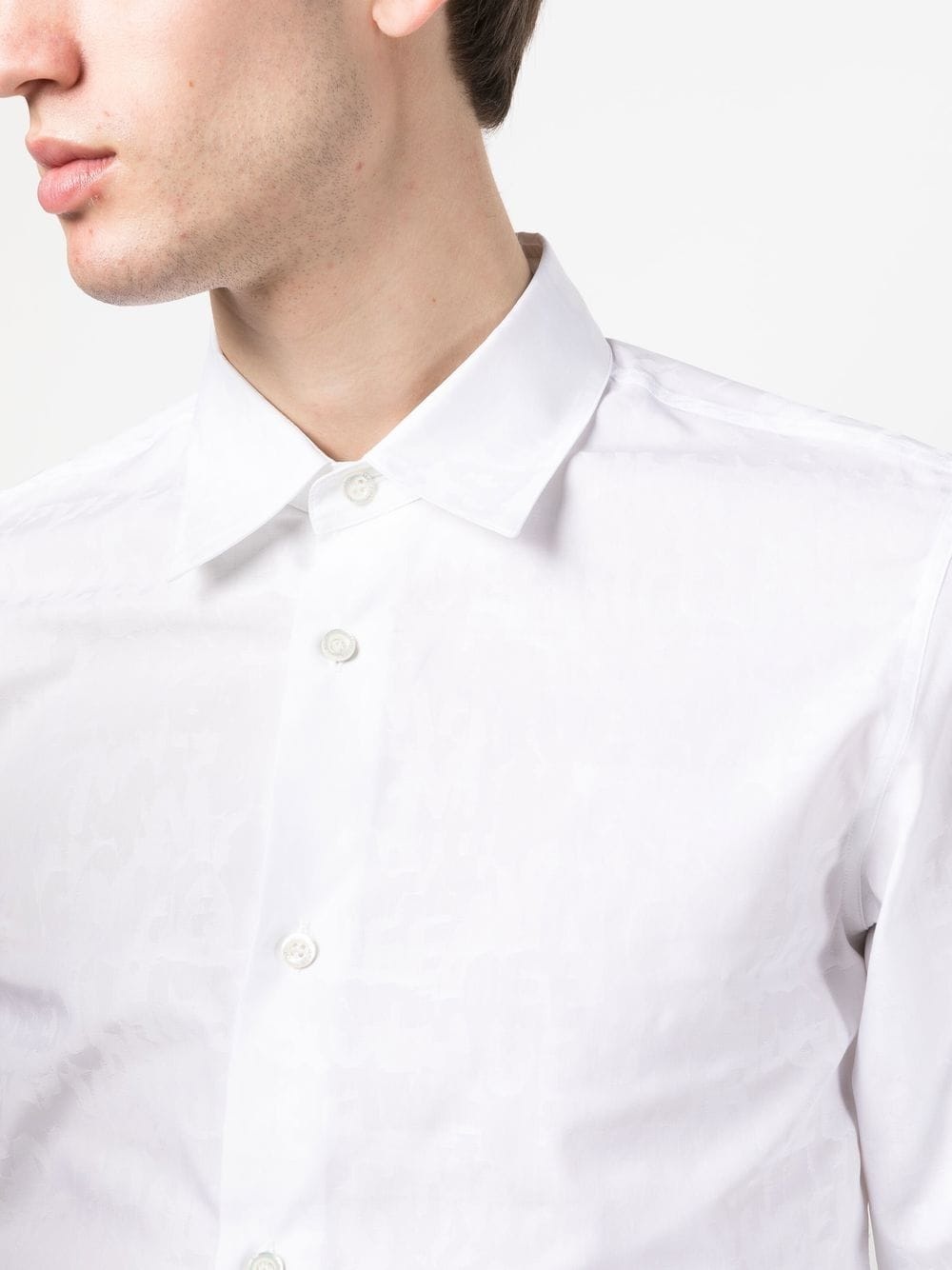 logo-print cotton shirt - 5
