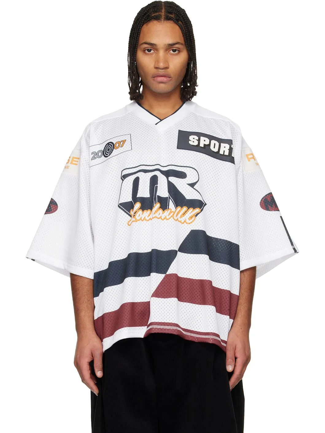 White Oversized Hockey T-shirt - 1