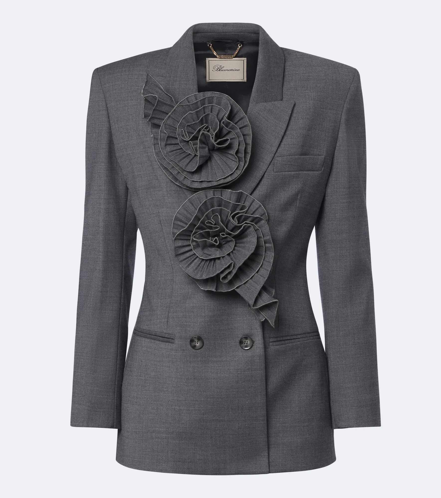 Floral-appliqué blazer - 1