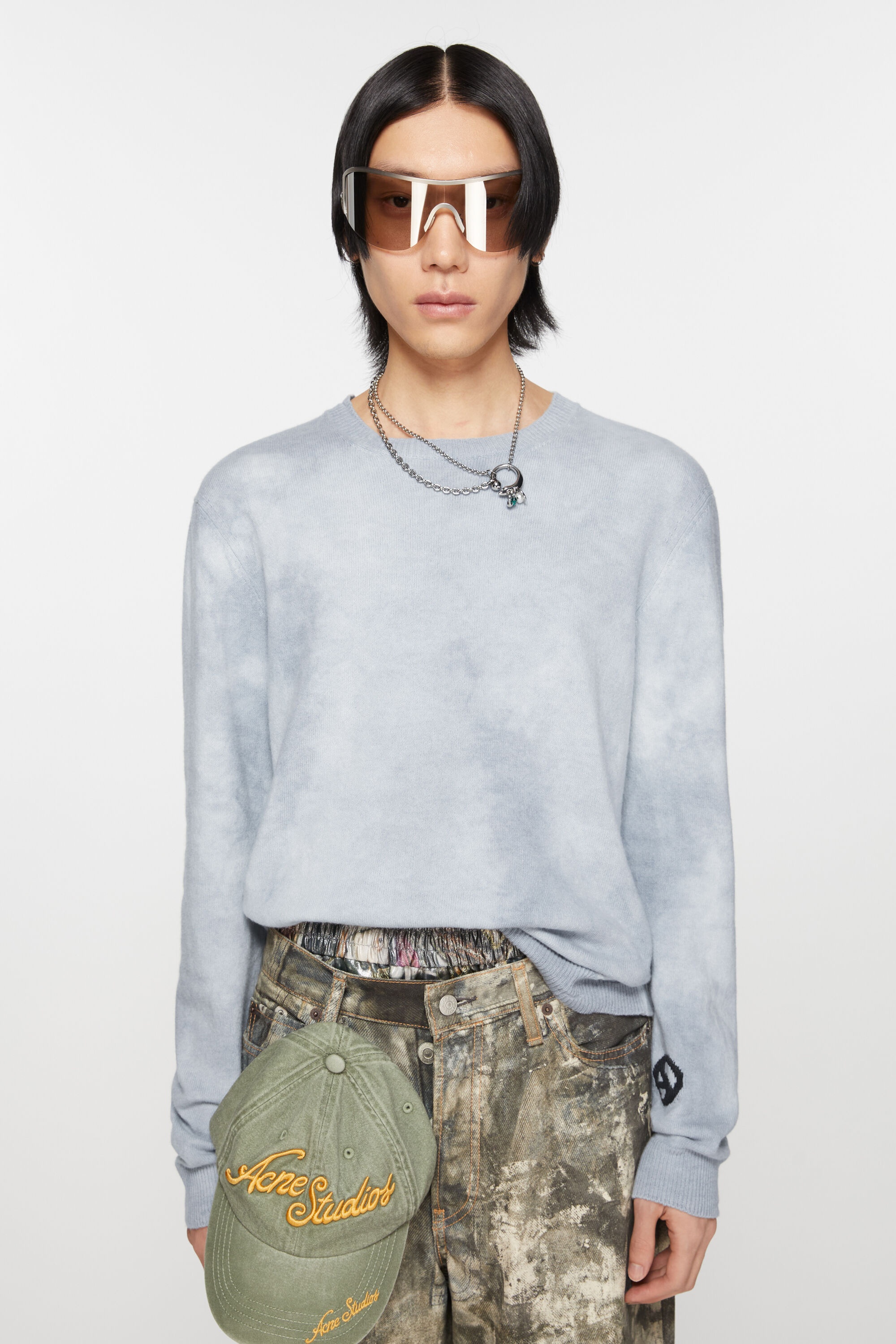 Crew neck jumper - Dusty blue - 2