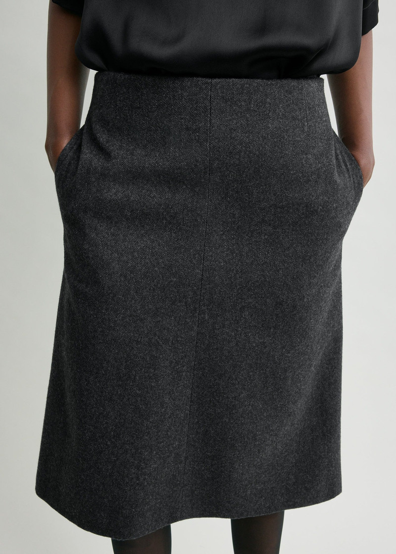 Twill suit skirt charcoal 5