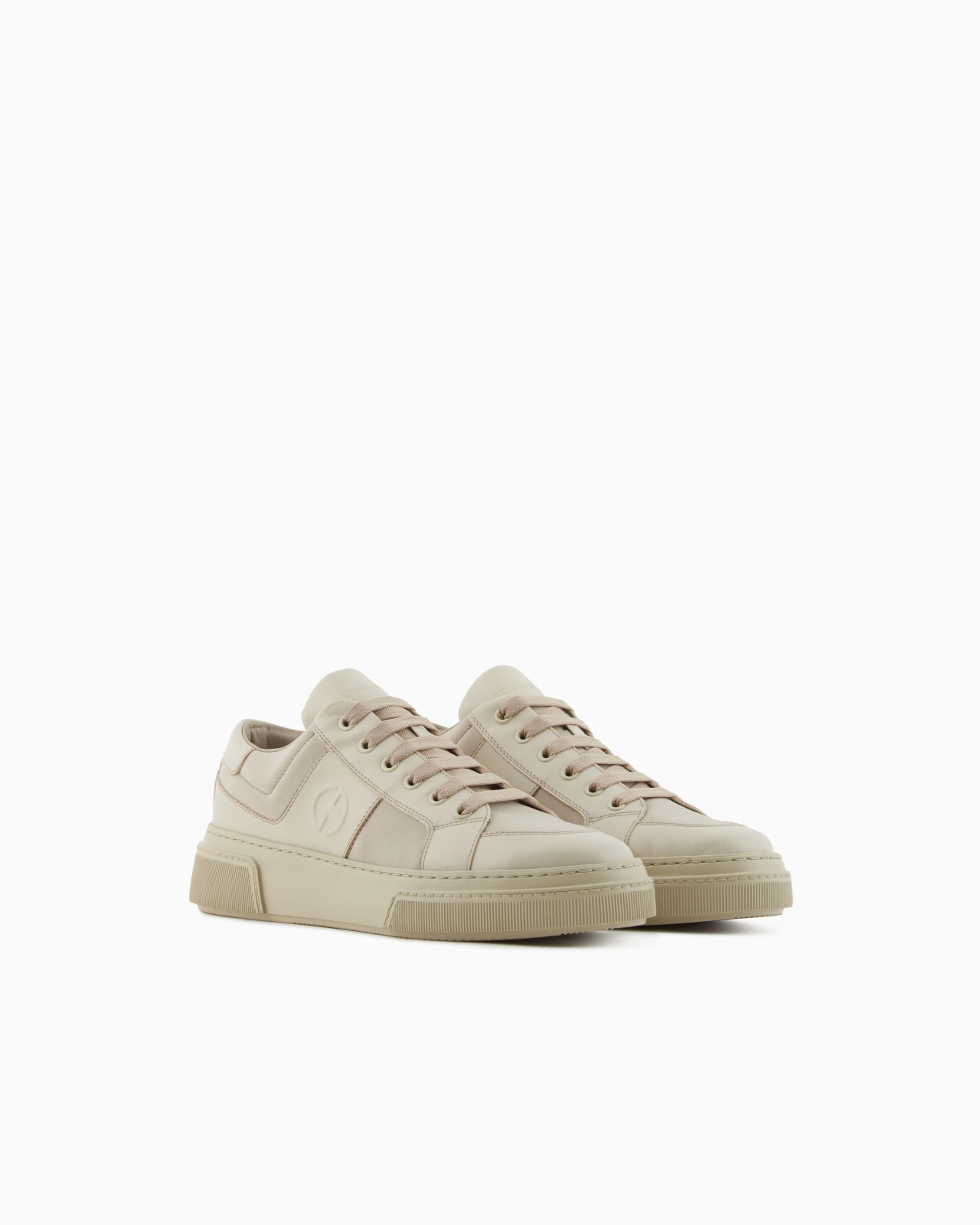 LEATHER AND FABRIC SNEAKERS - 2