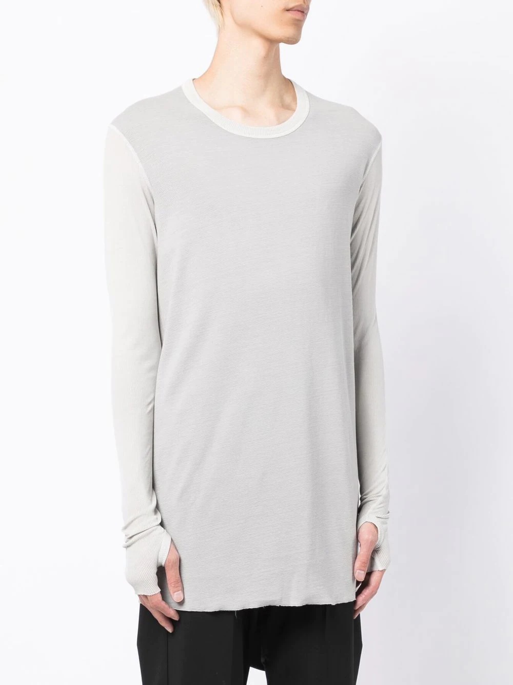 ribbed cotton long-sleeve T-shirt - 3