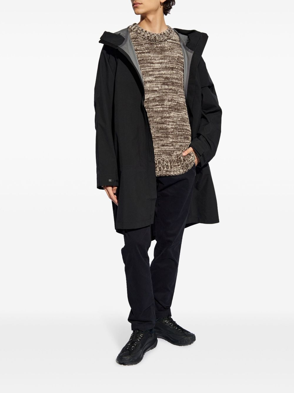 crew-neck marl-knit jumper - 2