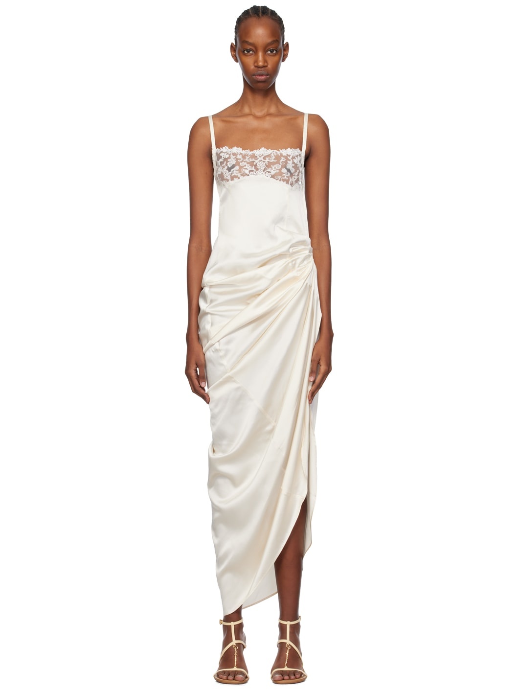 Off-White Les Sculptures 'La Saudade longue brodée' Maxi Dress - 1