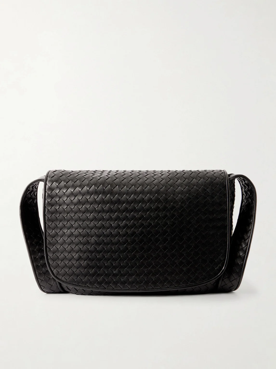 Intrecciato Full-Grain Leather Messenger Bag - 1
