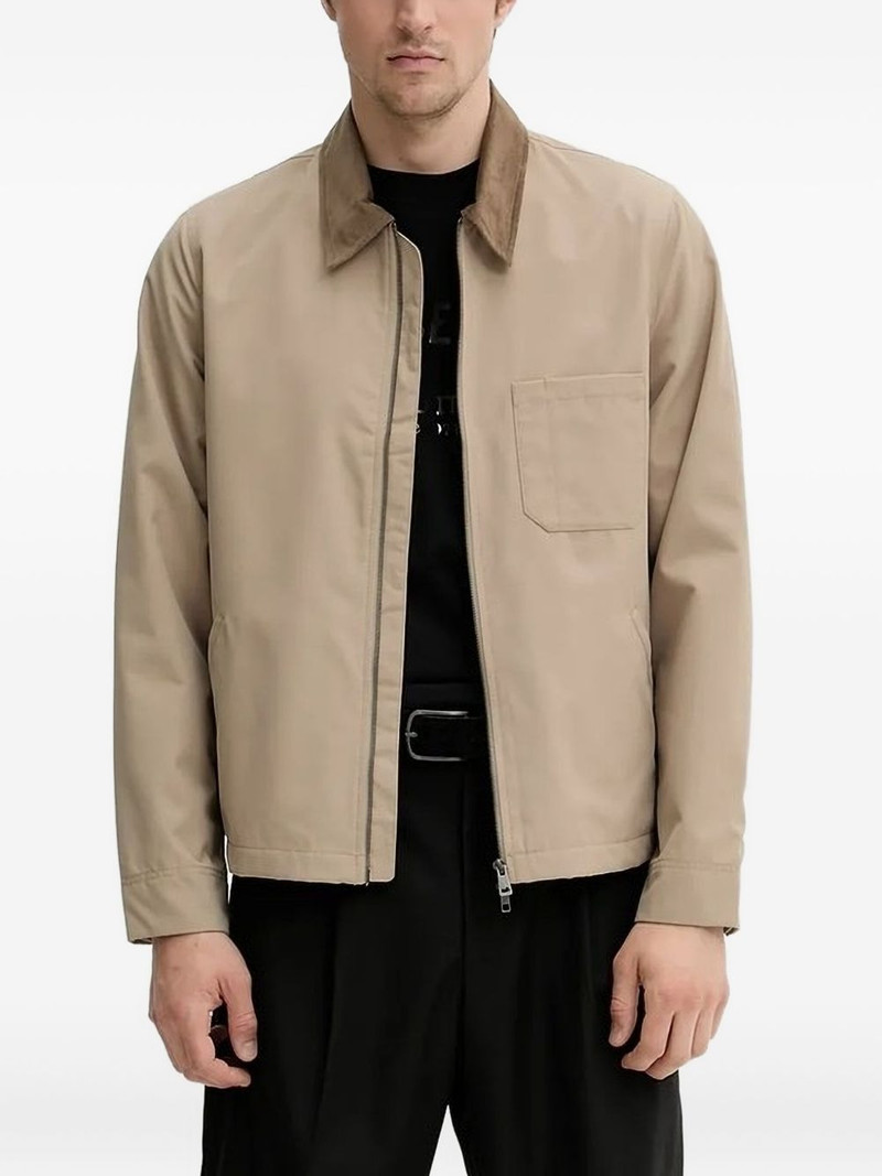 corduroy-collar zip-front jacket 1