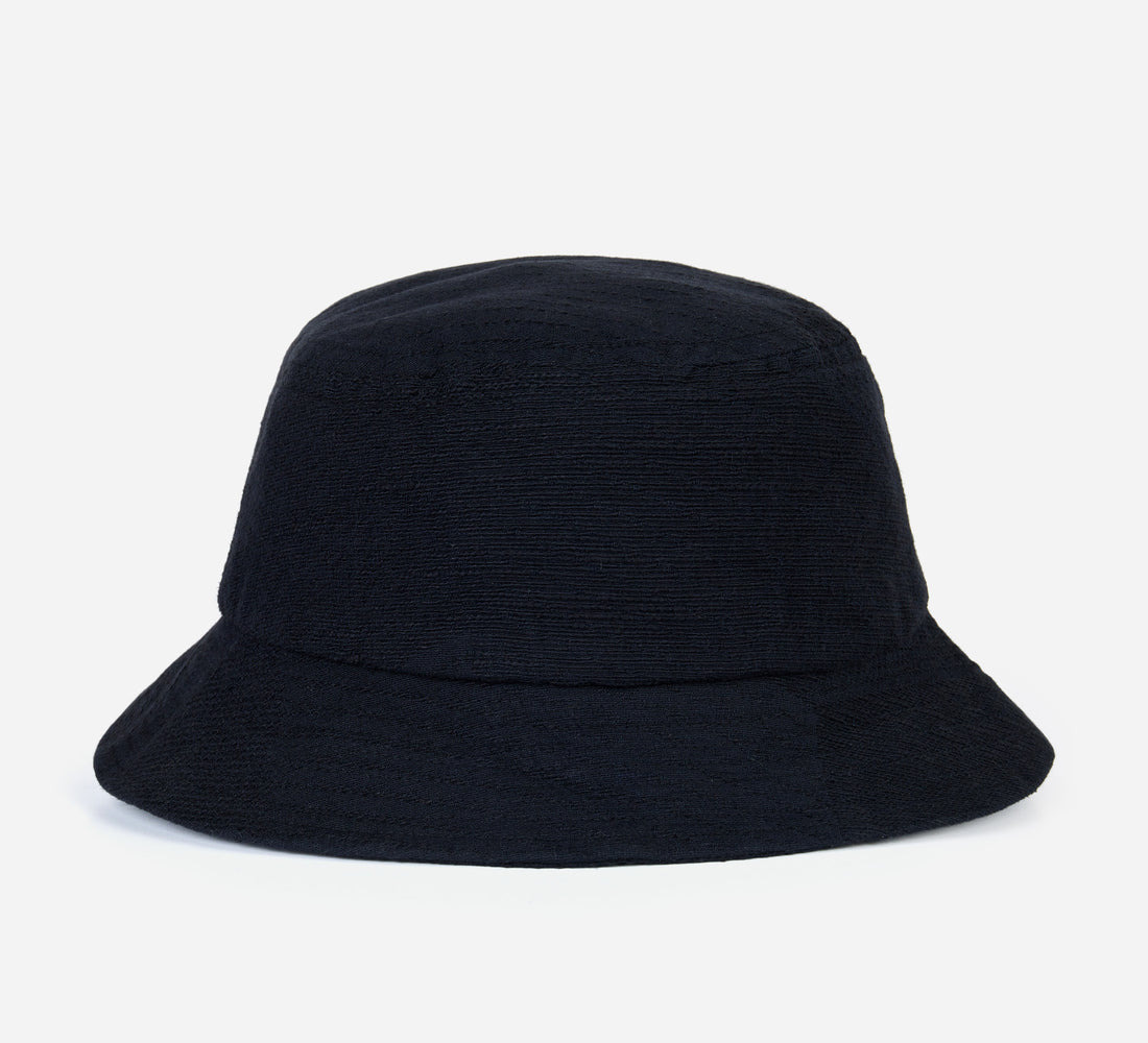 Bucket Hat - Black Zig-Zag Jacquard - 1