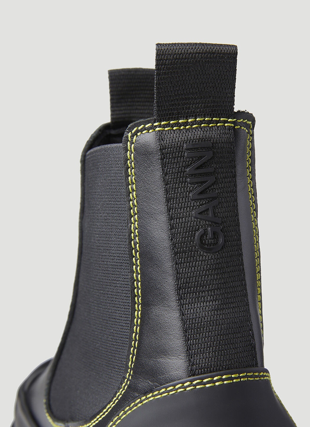 Ganni Women Stitch Cleated Low Chelsea Boots - 6