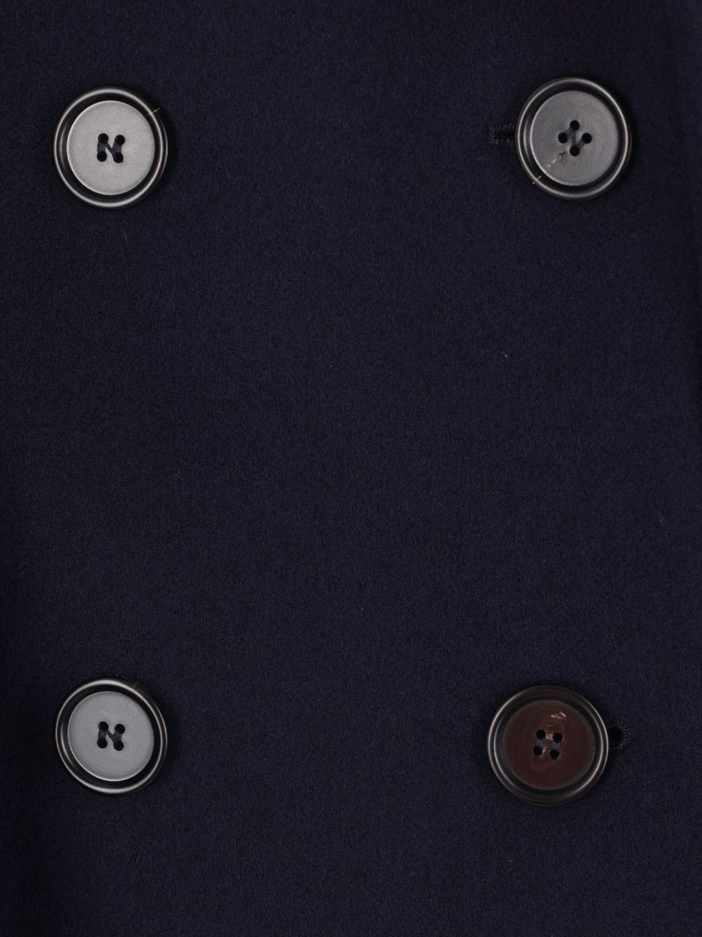 buttoned double-breasted coat - 3