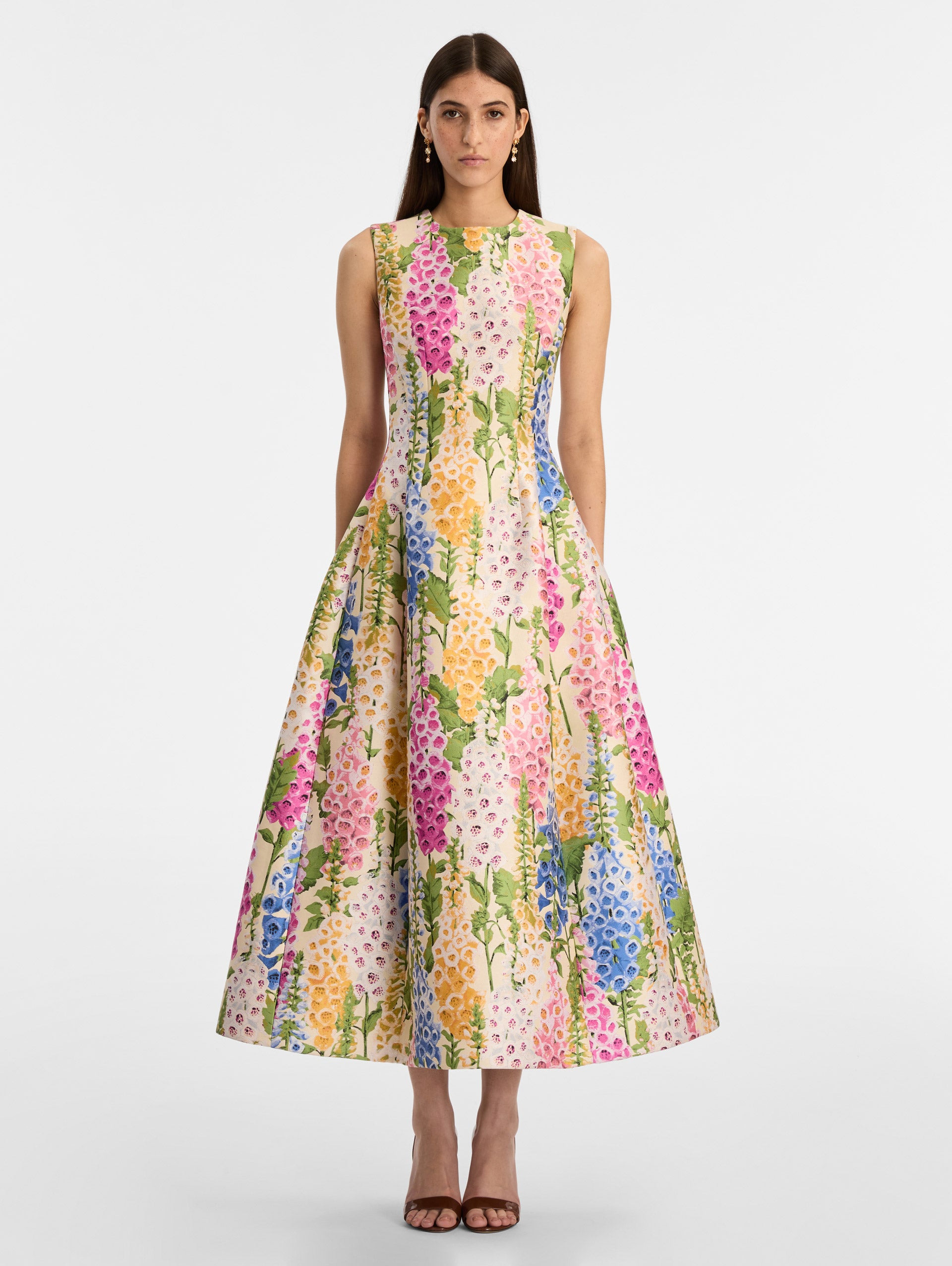 FOXGLOVE JACQUARD COCKTAIL DRESS - 2