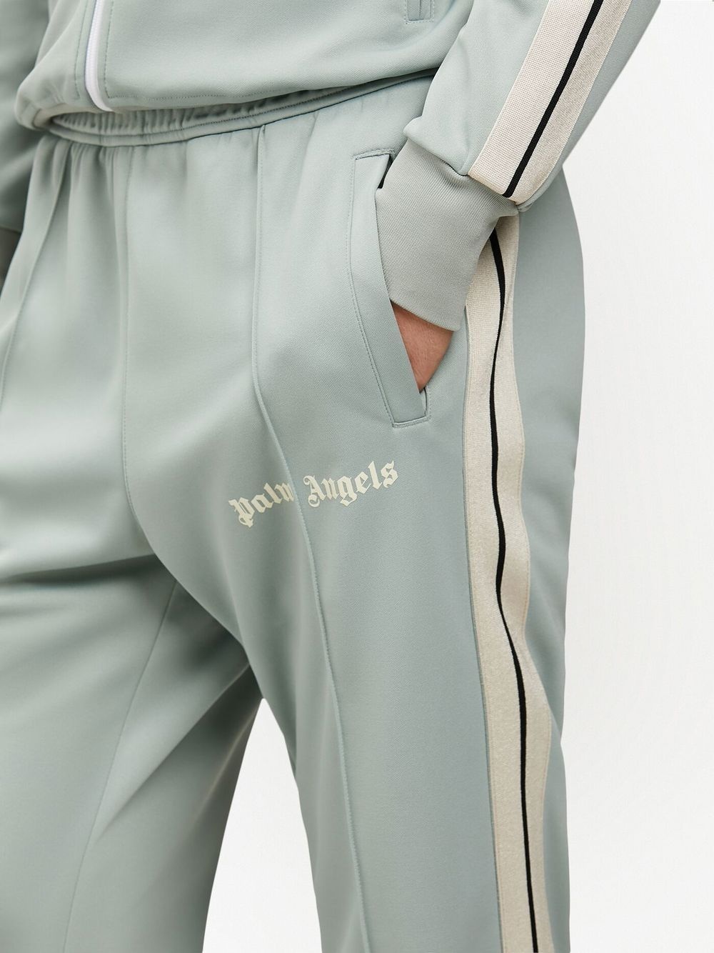 NEW SLIM TRACK PANTS SEAFOAM OFF WHITE - 5