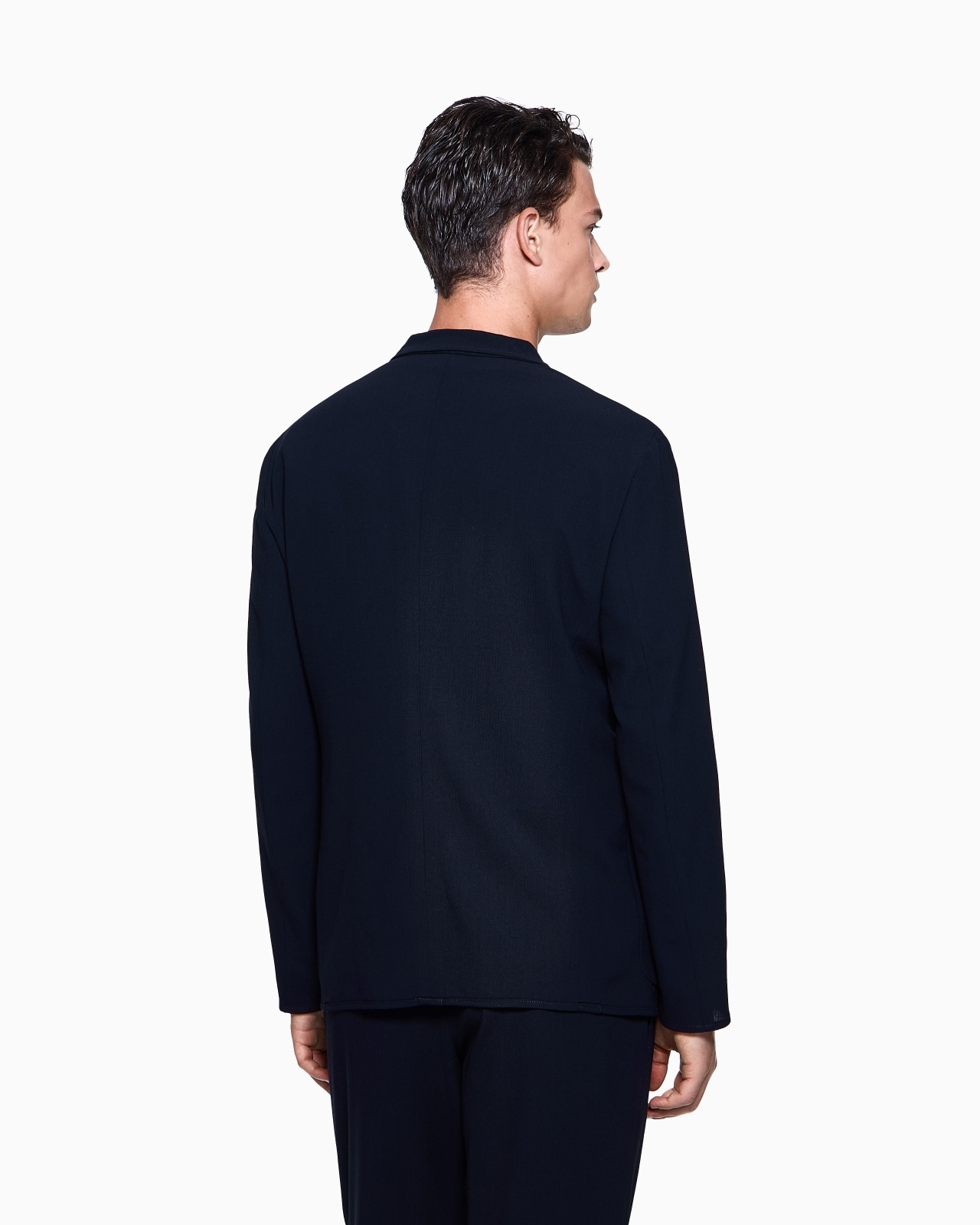 DOUBLE-BREASTED JACKET IN CRÊPE VIRGIN WOOL - 3