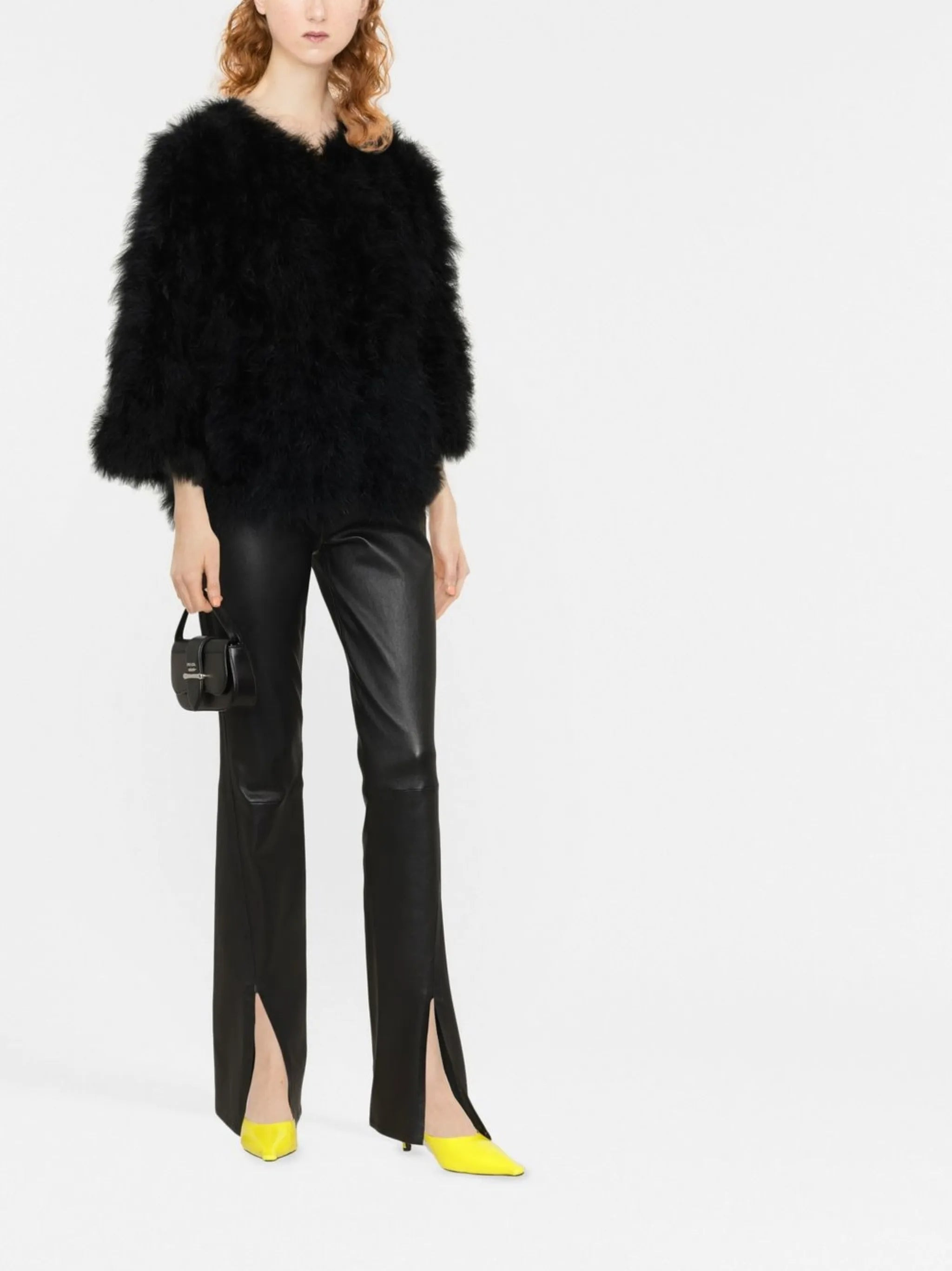 Yves Salomon Single-breasted Feather Jacket - 4