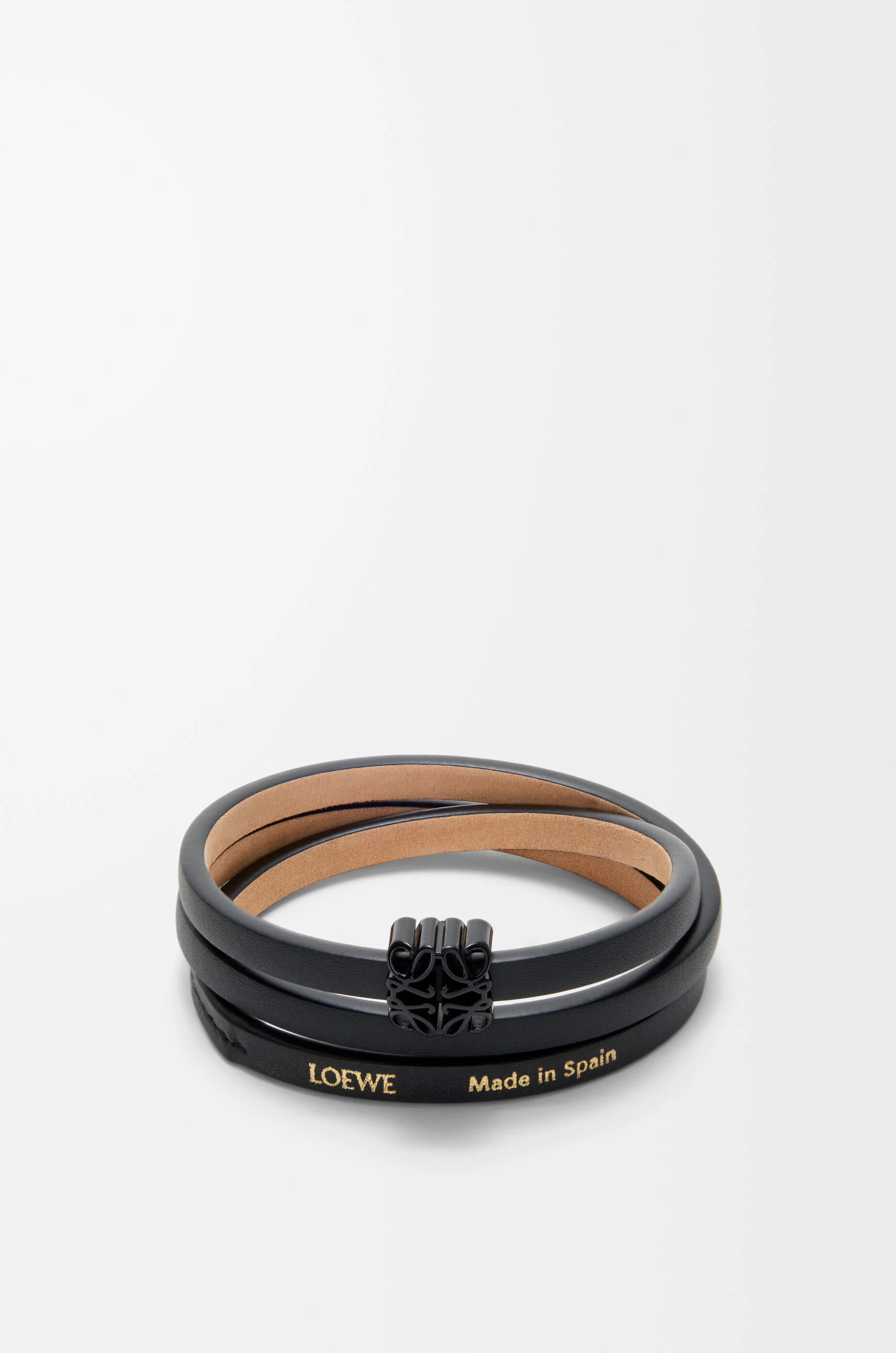 Anagram Bombé twist bracelet in calfskin - 1