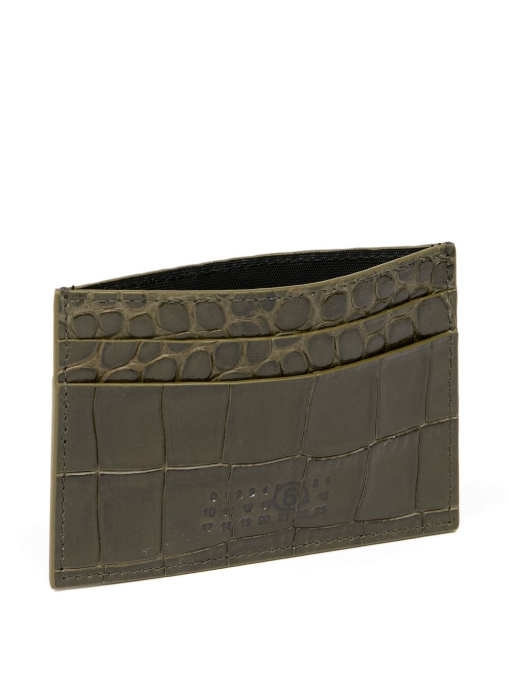 embossed leather cardholder - 3